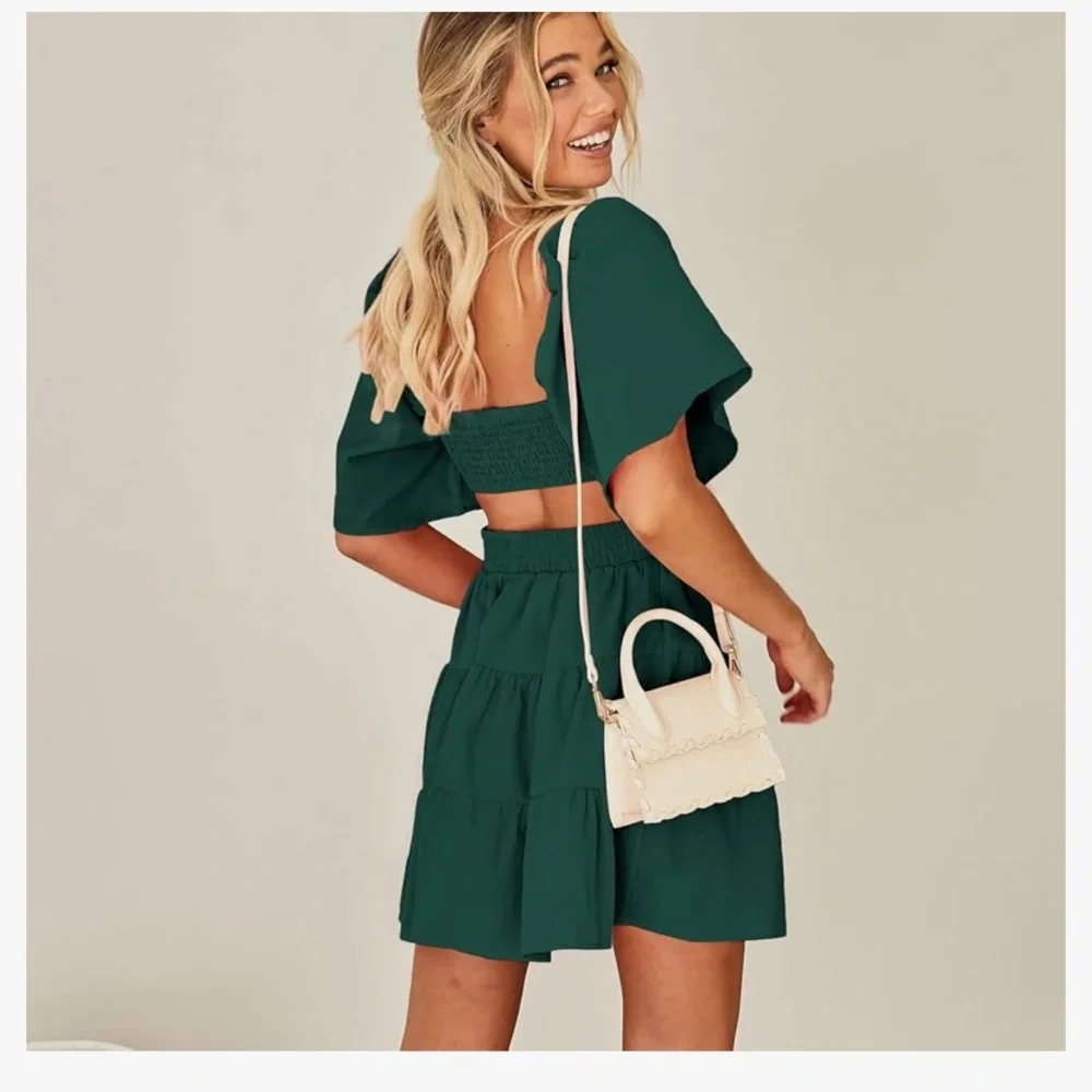 Asymmetrical Green Dress - Picture 9 of 9